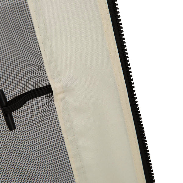 Replacement Mosquito Netting for Gazebo 13' x 13' Black Screen Walls for Canopy with Zippers for Parties and Outdoor Activities, Cream White