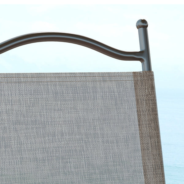 Outdoor Dining Chairs Set of 2, Folding Outdoor Patio Chairs with Armrests, Mesh Seat, High Backrest, All Weather for Backyard, Balcony, Porch, Poolside, Deck, Brown