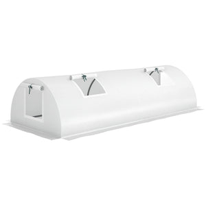 7' x 3' x 2' Portable Mini Greenhouse, Tunnel Growing Tent Plants Flower Warm House with 5 Mesh Windows and Steel Frame, for Garden, Patio, Backyard, White