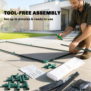 6' x 2' x 6.6' Mini Greenhouse, Portable Garden Green House with Roll-up Door and Mesh Windows, Small Plant Greenhouse with PE Cover, Steel Frame for Indoor Outdoor, White