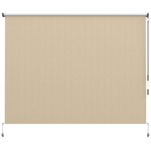 8'W x 6'H Roller Shades, Outdoor Blinds Cordless Roll Up Shade for Porch Balcony Gazebo, Beige