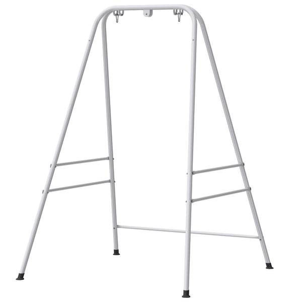 Hammock Chair Stand, Free Standing Heavy Duty Hanging Swing Chair with Anti-Slip Foot Pads, 2 Carabiners, for Relaxation, Indoor and Outdoor Use, White