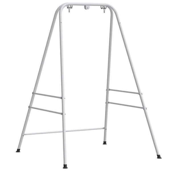 Hammock Chair Stand, Free Standing Heavy Duty Hanging Swing Chair with Anti-Slip Foot Pads, 2 Carabiners, for Relaxation, Indoor and Outdoor Use, White