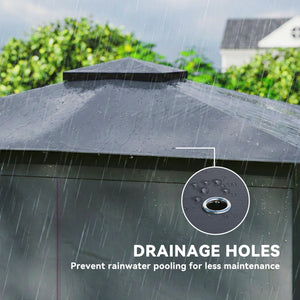 10' x 12' Outdoor Patio Gazebo, Soft Top Gazebo Canopy Shelter with Double Roof, Curtains, Netting, Steel Frame, UPF30+ Protection, Ceiling Hooks for Lawn, Backyard, Deck, Blue