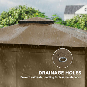 10' x 10' Outdoor Patio Gazebo, Soft Top Gazebo Canopy Shelter with Double Roof, Curtains, Netting, Steel Frame, UPF30+ Protection, Ceiling Hook for Lawn, Backyard, Deck, Khaki