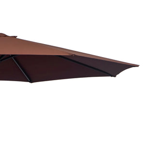 Outsunny 10' Cantilever Hanging Tilt Offset Patio Umbrella with UV & Water Fighting Material and Cross Base (Weight Not Included), Brown