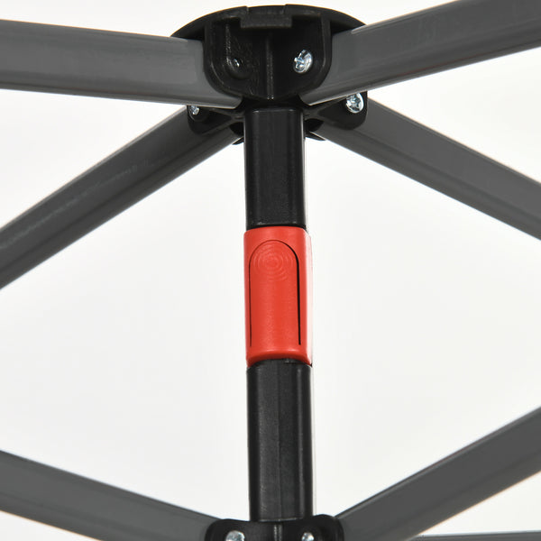 10' x 10' Pop Up Canopy Tent with Netting, Instant Sun Shelter, Tents for Parties, Height Adjustable, with Wheeled Carry Bag and 4 Sand Bags for Outdoor, Garden, Patio, Cream