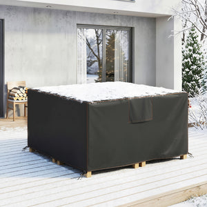 Garden Furniture Cover, Waterproof Outdoor Patio Furniture Cover with Air Vent, Bag, Heavy Duty 420D Oxford Fabric for Patio, 125 x 125 x 74 cm, Black
