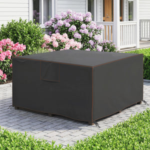 Garden Furniture Cover, Waterproof Outdoor Patio Furniture Cover with Air Vent, Bag, Heavy Duty 420D Oxford Fabric for Patio, 125 x 125 x 74 cm, Black