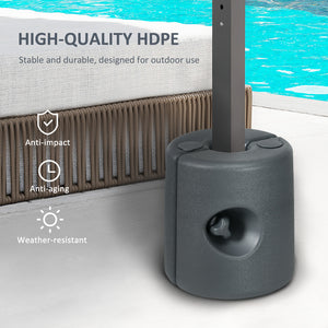 Gazebo Weights Set of 4 with Lock Design for Wind Resistance, 48KG Stably Secure Weights for Tent Gazebo Umbrella, Water or Sand Filled