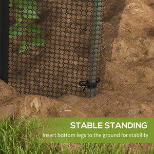 4' x 8' Crop Cage, Plant Protection Tent with Zippered Door and Galvanized Steel Frame, Fruit Cage Netting Cover for Garden, Yard, Lawn, Black