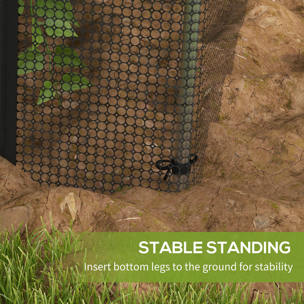 4' x 8' Crop Cage, Plant Protection Tent with Zippered Door and Galvanized Steel Frame, Fruit Cage Netting Cover for Garden, Yard, Lawn, Black