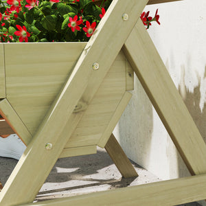 3 Tier Raised Garden Bed, 26" x 30" x 30" Vertical Wooden Elevated Planter Box Kit for Flowers, Vegetables, Herbs, Light Green