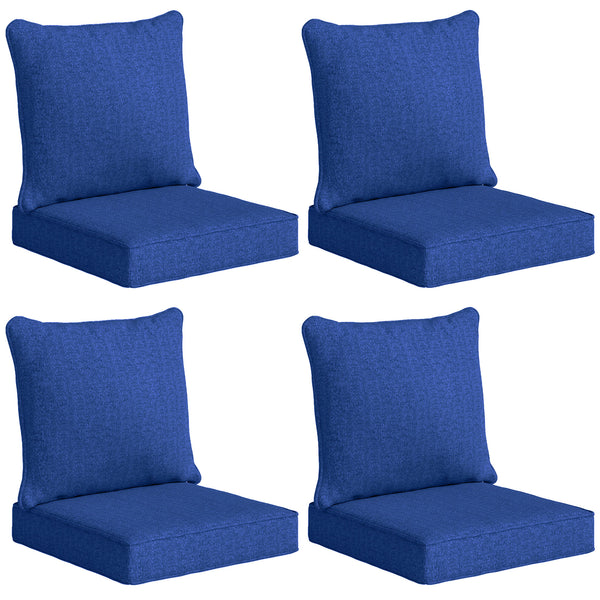Outdoor Chair Cushions Set of 4, 24" x 24" Fade Resistant Patio Chair Cushions for Outdoor Furniture, Outdoor Seat Cushions, Navy Blue