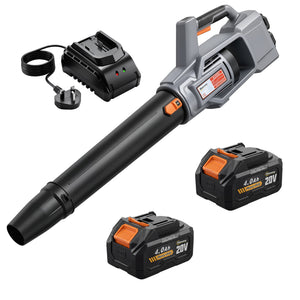 Leaf Blower Cordless with 2 x 4000mAh Batteries & Charger, 36V Lightweight Garden Blower with 1000W Brushless Motor, Turbo Boost and 3 Speed Levels for Leaves, Snow, Dust, Debris Removal