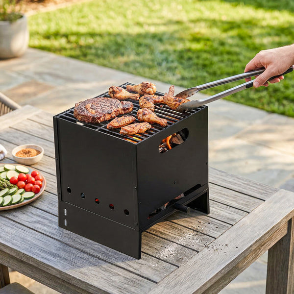 3 in 1 Outdoor Pizza Oven, Portable Wood Fired Pizza Maker with Handles, Stone and Peel, Charcoal BBQ Grill for Garden, Party, Camping, Picnic