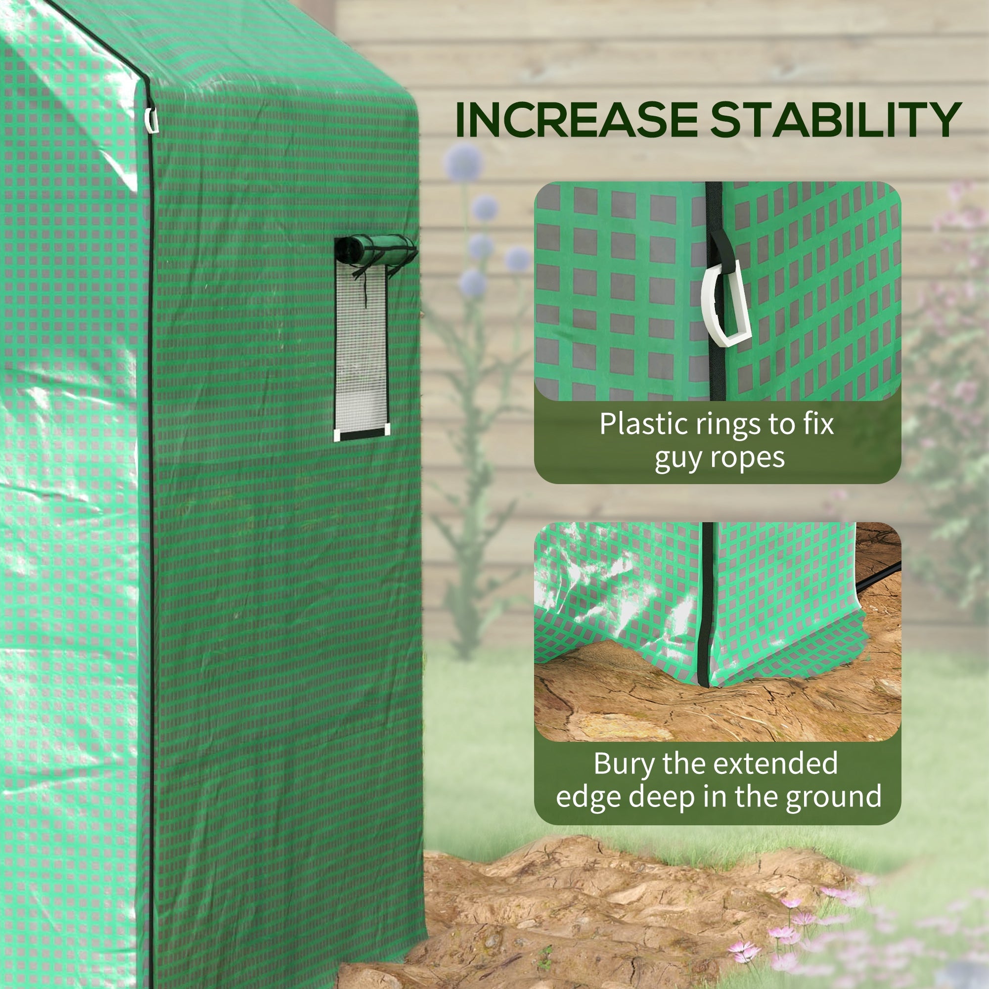 Outsunny Set of 2 Walk-in Greenhouse Replacement Covers for