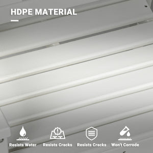 All-Weather Patio Chair, HDPE Patio Dining Chair, Heavy Duty Wood-Like Outdoor Furniture for Garden, Backyard, Deck, Porch, Lawn, White