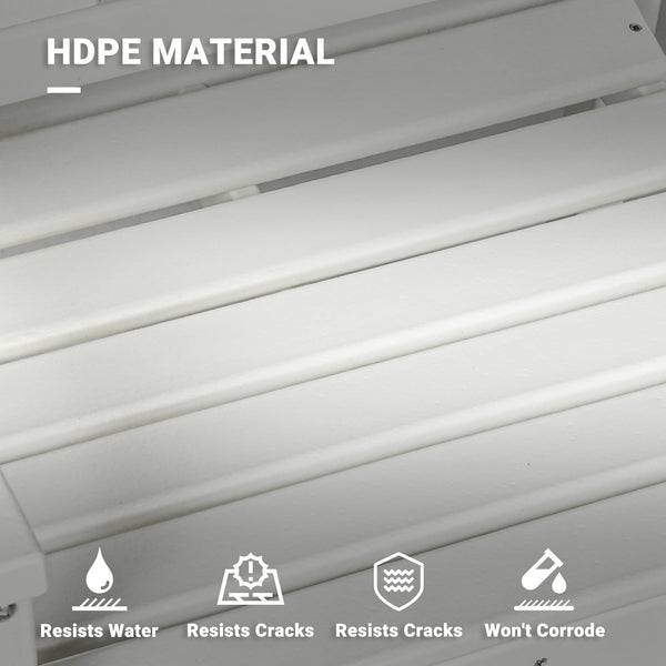 All-Weather Patio Chair, HDPE Patio Dining Chair, Heavy Duty Wood-Like Outdoor Furniture for Garden, Backyard, Deck, Porch, Lawn, White