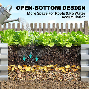 Galvanized Raised Garden Bed, 4' x 2' x 1' Metal Planter Box, for Growing Vegetables, Flowers, Herbs, Succulents, Silver