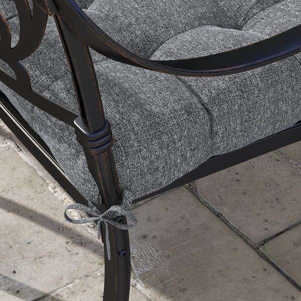 4-Piece Patio Chair Cushions Pillows, 19" x 19" x 4" Patio Cushions Set with Ties for Indoor Outdoor Garden Furniture