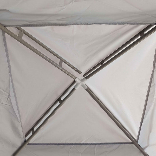 10' x 10' Canopy Tent, Party Tent with Mesh Netting and Double Tier Roof for Backyard, Garden, Patio, Outdoor, Grey