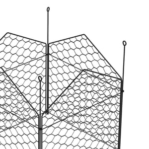 Outsunny Garden Chicken Wire Cloche, 12" x 14" Plant Protectors from Animals, 4 Pack Metal Crop Cages to Keep Animals Out, Black