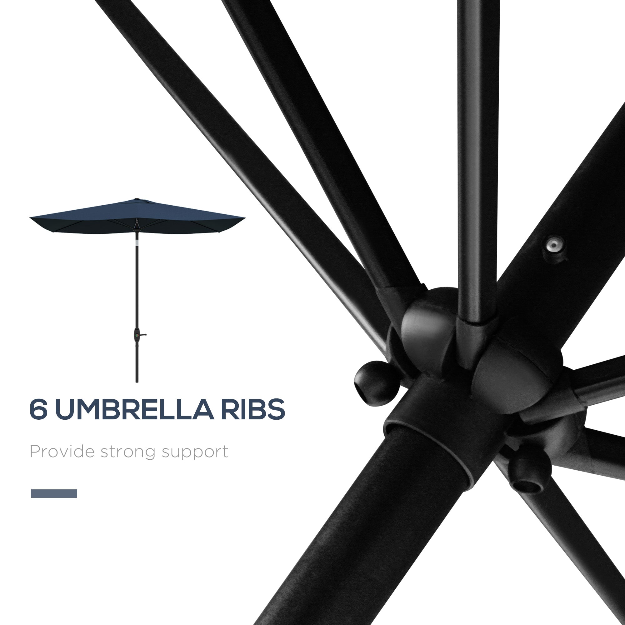 Outsunny 6.6 x 10 ft Rectangular Market Umbrella Patio Outdoor Table Umbrellas with Crank & Push Button Tilt Outsunny 6.6 x 10 ft Rectangular Market Umbrella Patio Outdoor Table Umbrellas with Crank & Push Button Tilt