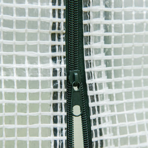 6.6' x 2.5' x 5.5' Walk-in Greenhouse Patio Hot House Plants Flowers Herbs Tomato Grow with Steel Frame Door Window Garden Balcony Patio White