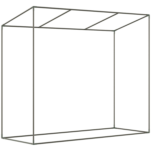 6.6' x 2.5' x 5.5' Walk-in Greenhouse Patio Hot House Plants Flowers Herbs Tomato Grow with Steel Frame Door Window Garden Balcony Patio White