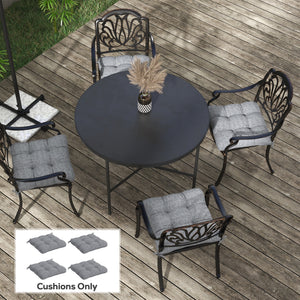 4-Piece Patio Chair Cushions Pillows, 19" x 19" x 4" Patio Cushions Set with Ties for Indoor Outdoor Garden Furniture