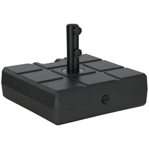 88 lbs. Fillable Umbrella Base with Steel, Umbrella Holder for 1.5" or 1.9" Umbrella Poles, Square & Reversible Heavy Duty Market Umbrella Stand, Black