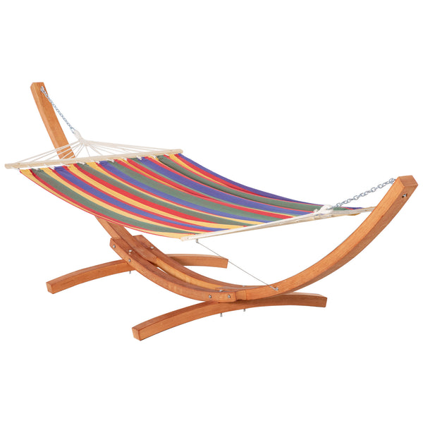 Outsunny Heavy Duty Wooden Free-Standing Hammock, Extra