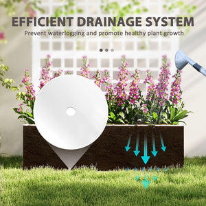 Galvanized Raised Garden Bed with Trellis, 43"x16"x70" Metal Planter Box with Drainage Holes, Outdoor Privacy Screen for Climbing Plant Vegetable Vine, White