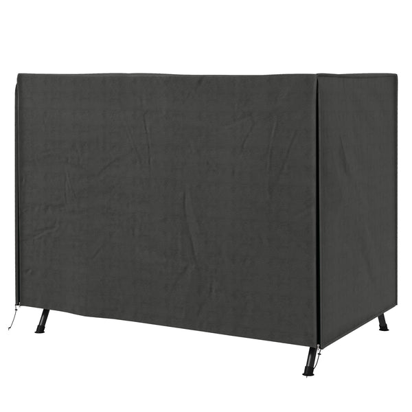 3 Seater 600D Oxford Patio Swing Chair Cover Outdoor Garden Furniture Rain Protection Protector Waterproof Anti-UV, 205 x 124 x 164cm, Dark Grey