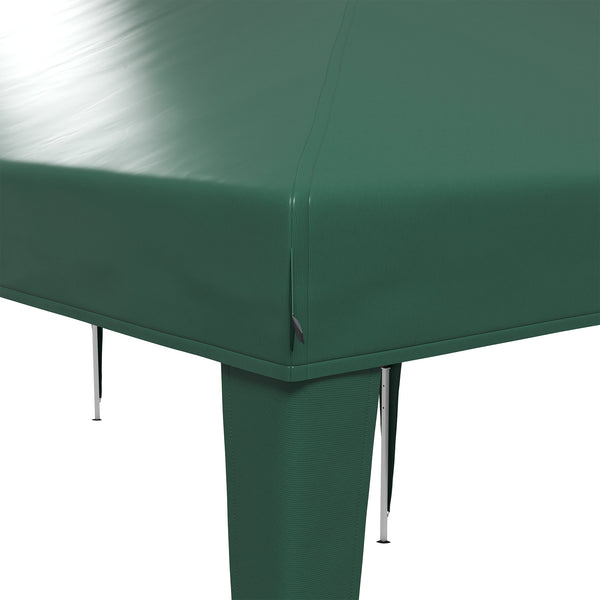 Pop Up Gazebo 3 x 6m, Foldable Canopy Tent, Height Adjustable Wedding Awning Canopy w/ Carrying Bag, Green