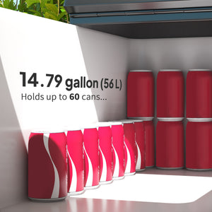 60 Quart Rolling Patio Cooler Cart, Portable Outdoor Cooler with Locking Wheels, Storage Shelf, Steel Bottle Opener, Ice Chest for Patio Backyard Party BBQ, Black