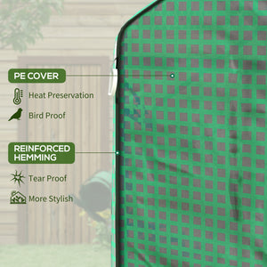 Walk-in Greenhouse Replacement Cover for Model 01-0472 with Roll-up Door and Mesh Windows, 55"x56.25"x74.75" Reinforced Anti-Tear PE Hot House Cover (Frame Not Included), Green