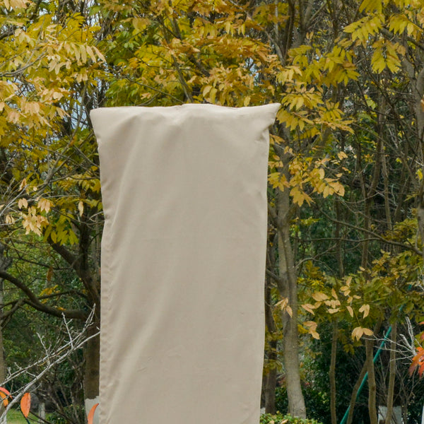 Patio Umbrella Cover, Outdoor Garden Parasol Cover with Zipper for 6.6-13FT Parasol, Khaki