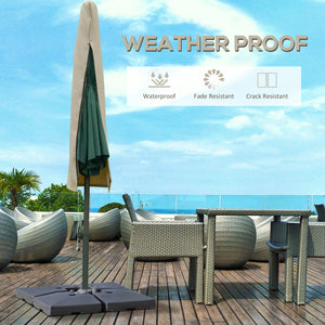 Patio Umbrella Cover, Outdoor Garden Parasol Cover with Zipper for 6.6-13FT Parasol, Khaki