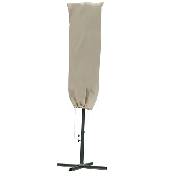 Patio Umbrella Cover, Outdoor Garden Parasol Cover with Zipper for 6.6-13FT Parasol, Khaki