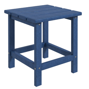 Outsunny Patio Side Table, 15" Square Outdoor End Table, HDPE Plastic Tea Table for Adirondack Chair, Backyard or Lawn, Blue