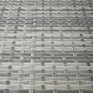 Half Round Side Table, PE Rattan Narrow Coffee Table with Metal Frame for Patio, Garden, Balcony, 39.4" x 19.7" x 29.1", Grey