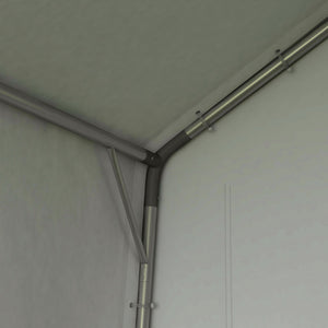 7' x 12' Portable Shed, Outdoor Storage Shed Tent with Galvanised Steel Frame and Roll-up Door for Motorcycle, Bike, Garden Tools, Dark Grey