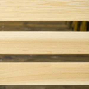 2-Seat orch Swing with Stand, Wooden Patio Swing Chair with Side Tables and Metal Chains, Outdoor Hanging Bench for Garden, Poolside, Backyard, Natural Wood