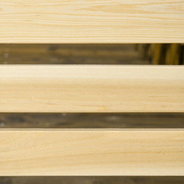 2-Seat orch Swing with Stand, Wooden Patio Swing Chair with Side Tables and Metal Chains, Outdoor Hanging Bench for Garden, Poolside, Backyard, Natural Wood