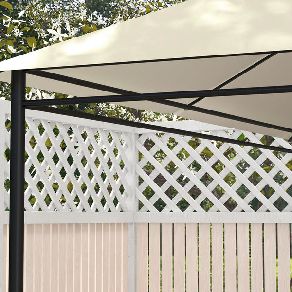 10' x 13' Gazebo Canopy Replacement, Outdoor Gazebo Cover Top Roof Replacement with Vents and Drain Holes, (TOP COVER ONLY), Cream White
