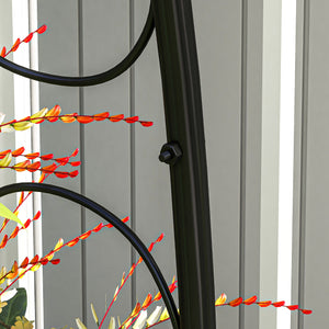 Steel Garden Arch Trellis, 7.5FT High x 4FT Wide Metal Garden Arbor for Climbing Plants, Roses, Vines, Outdoor Wedding Arch for Bridal Party, Ceremony, Decoration, Black