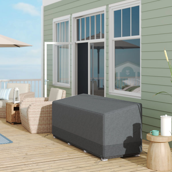 Patio Furniture Covers Waterproof for 3 Seater Sofa Bistro Set, 600D Heavy Duty Oxford Outdoor Patio Cover, UV-Resistant Sectional Couch Cover, 75" x 28.3" x 29.9", Grey