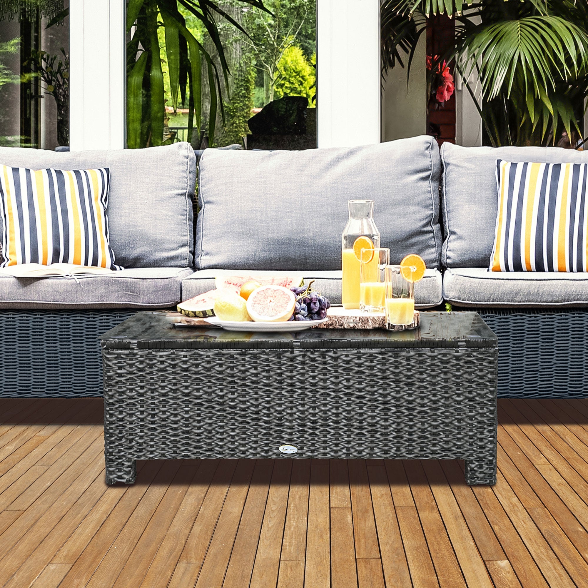 Devoko Piece Outdoor Coffee Table With Storage Yitahome